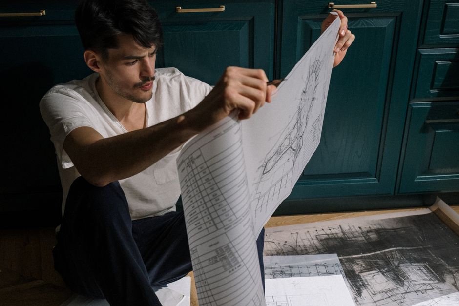 Kitchen renovation blueprint plans